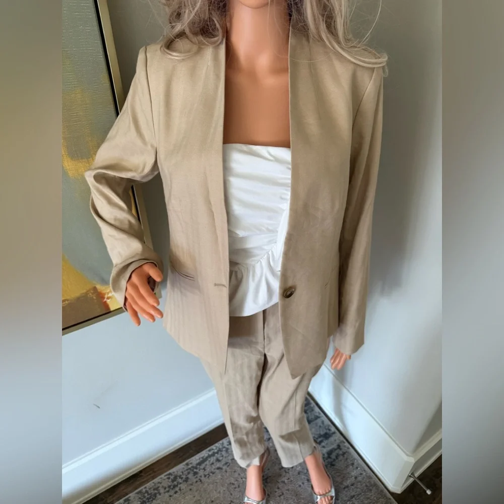 NWT Never Worn Suit by Ann Taylor — Beige Tan Stylish Look! - Picture 12 of 16